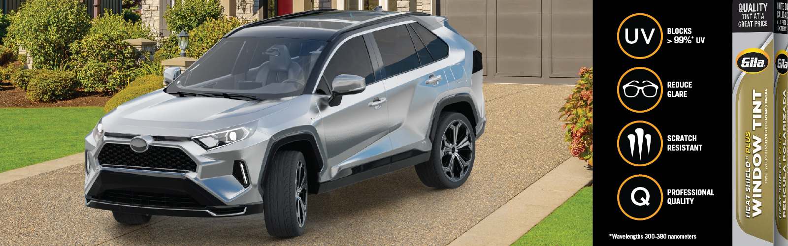 Gila® HEAT SHIELD PLUS™ Window Tint on silver SUV 