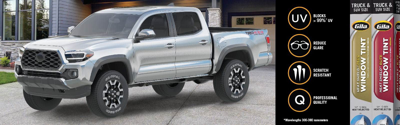 Gila® Truck & SUV Window Tint on silver truck 